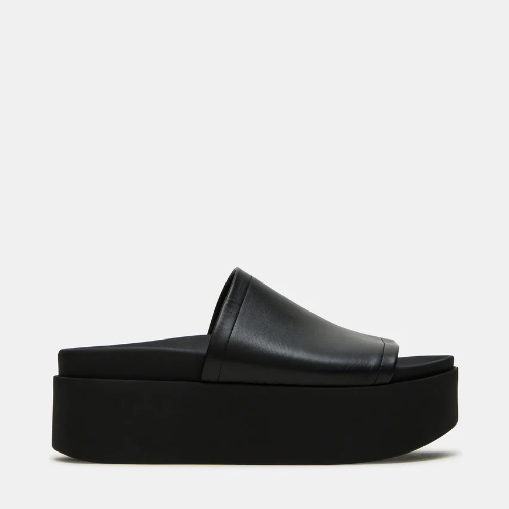 Comfortable Platform Sandals for Women with Wide Single Band Chunky Flatform Slide Style