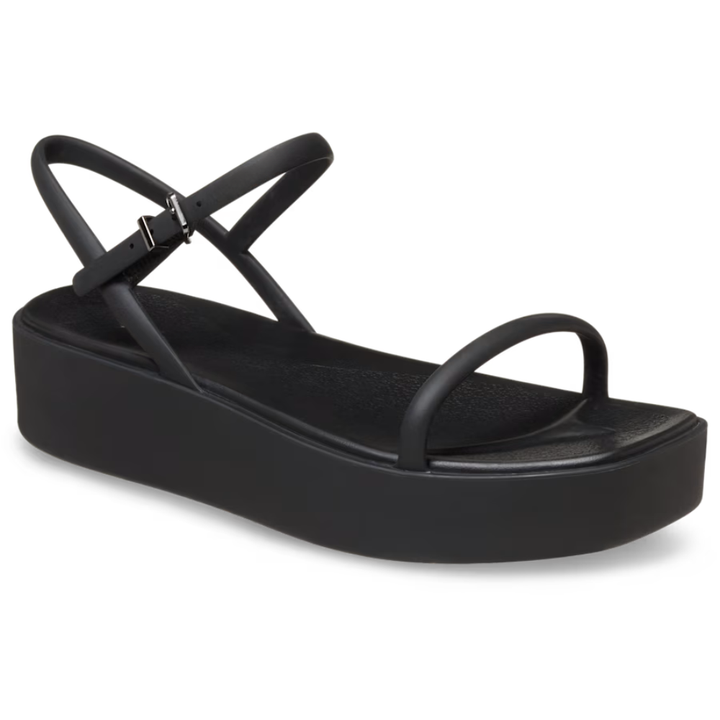 Comfortable Platform Sandals for Women with Toe Loop Ankle Buckle Cushioned Foam Slide Style