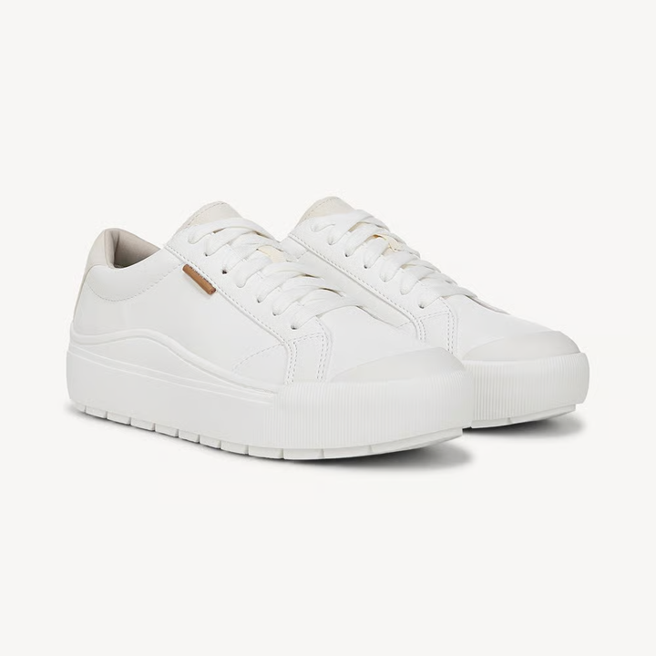 Comfortable Trainers for Women with Textured Upper Lace Up Chunky Platform Sole Low Top Style