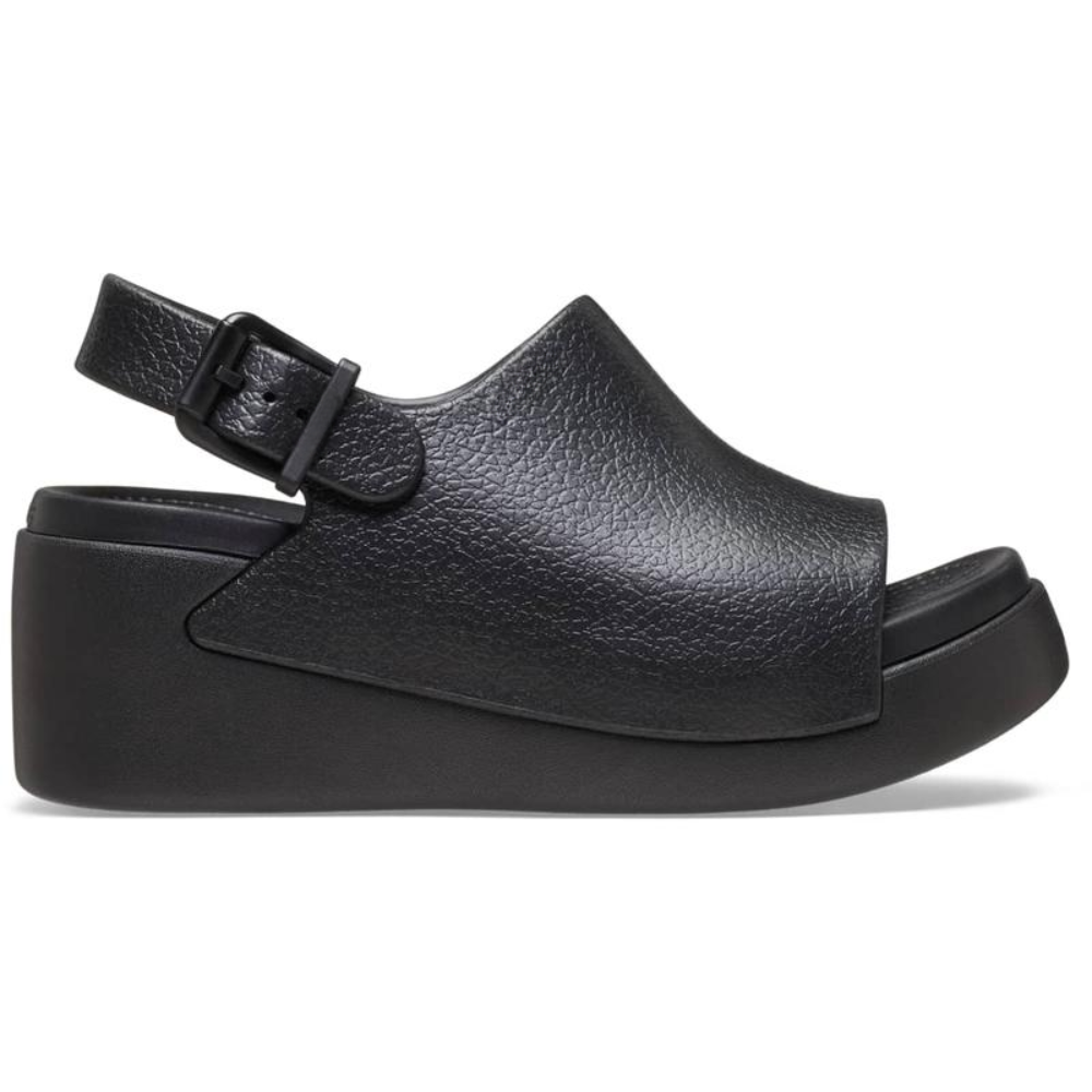 Comfortable Platform Sandals for Women with Wide Band Slingback Strap Chunky Wedge Slide Style