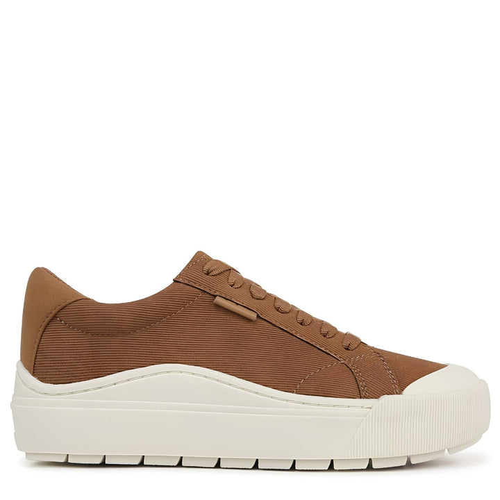 Comfortable Trainers for Women with Textured Upper Lace Up Chunky Platform Sole Low Top Style