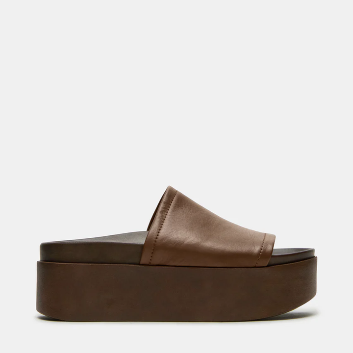Comfortable Platform Sandals for Women with Wide Single Band Chunky Flatform Slide Style