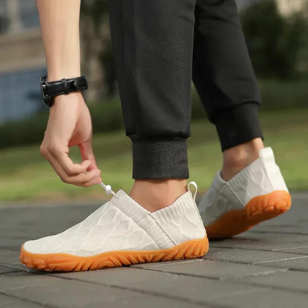Comfortable Trainers for Women with Wide Toe Box Knit Upper Slip On Barefoot Minimalist Style