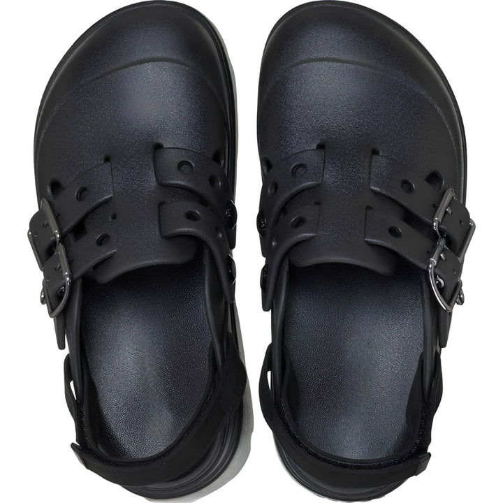 Comfortable Clogs for Women with Double Buckle Strap Chunky Lug Platform Backless Slip On Style