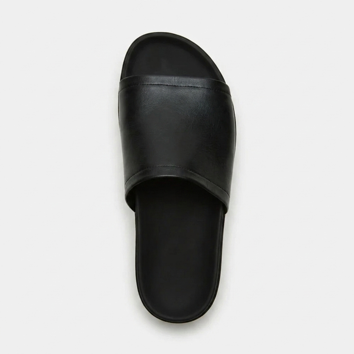 Comfortable Platform Sandals for Women with Wide Single Band Chunky Flatform Slide Style