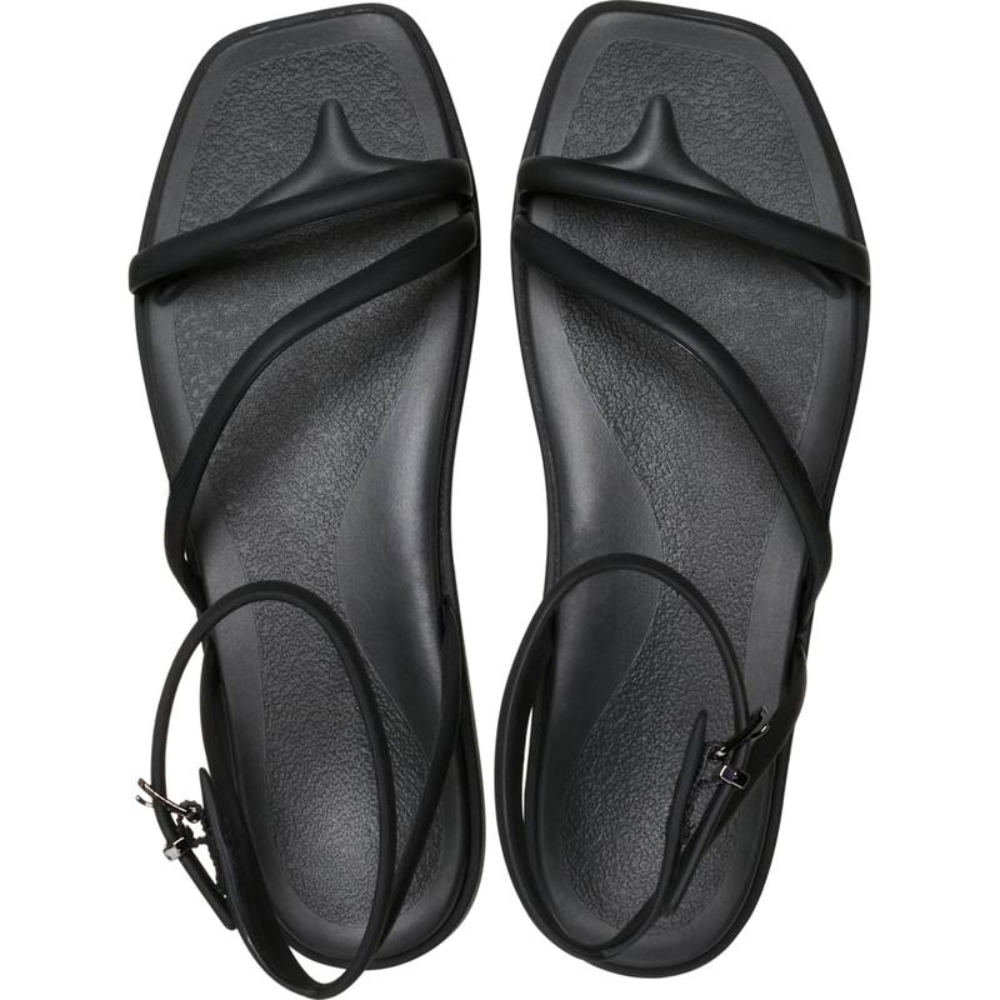 Comfortable Strappy Sandals for Women with Thin Toe Loop Ankle Buckle Flat Minimalist Style