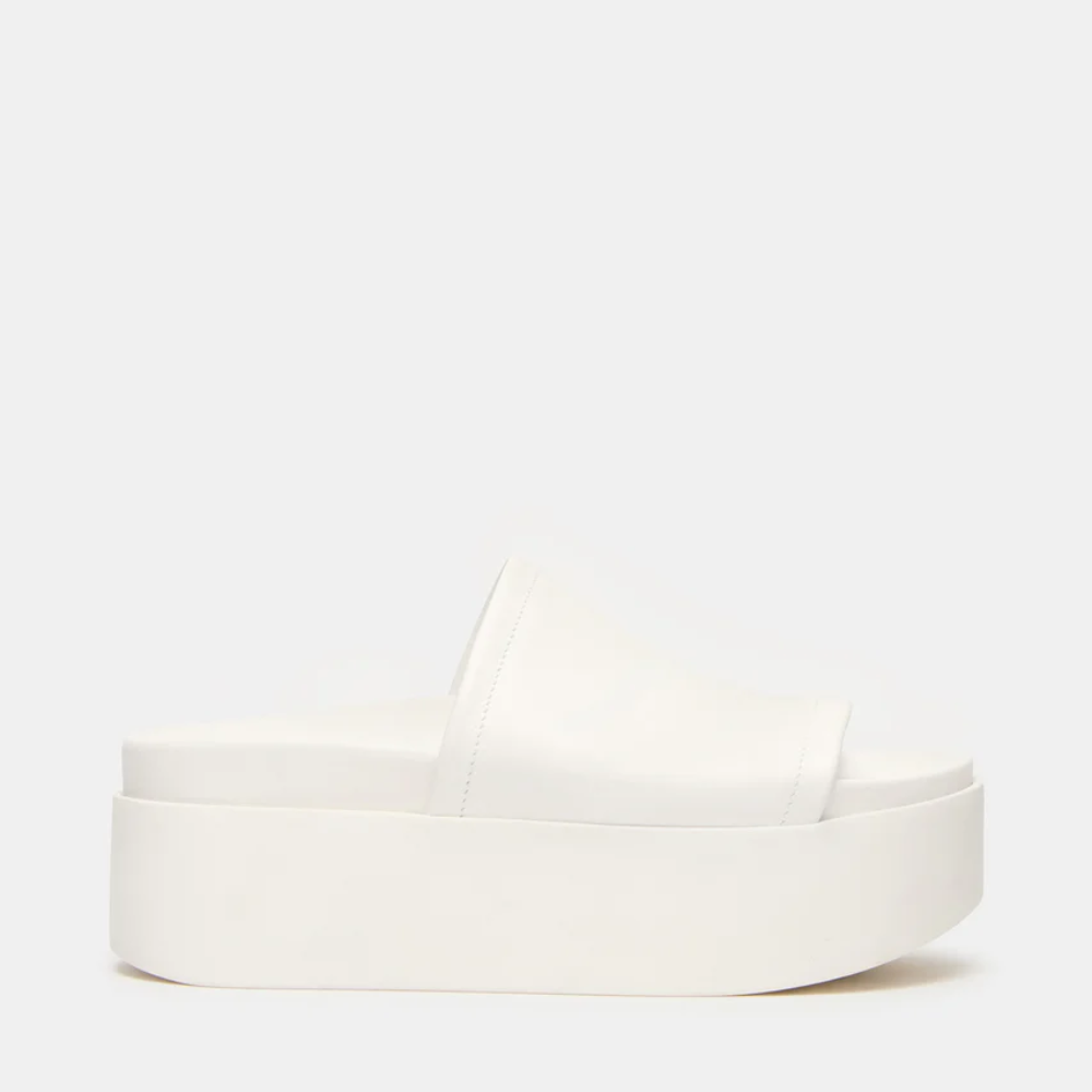 Comfortable Platform Sandals for Women with Wide Single Band Chunky Flatform Slide Style