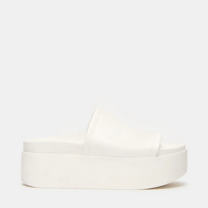 Comfortable Platform Sandals for Women with Wide Single Band Chunky Flatform Slide Style