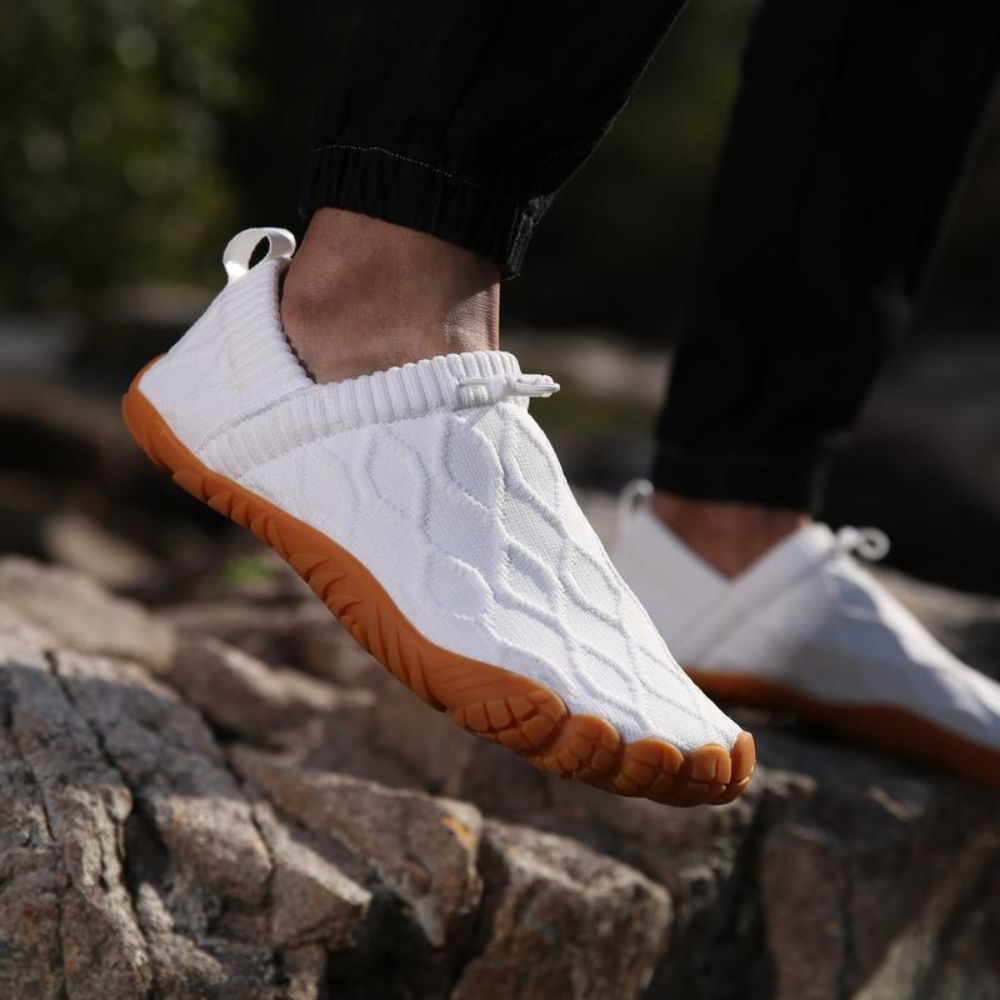 Comfortable Trainers for Women with Wide Toe Box Knit Upper Slip On Barefoot Minimalist Style