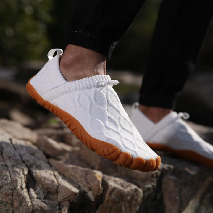 Comfortable Trainers for Women with Wide Toe Box Knit Upper Slip On Barefoot Minimalist Style