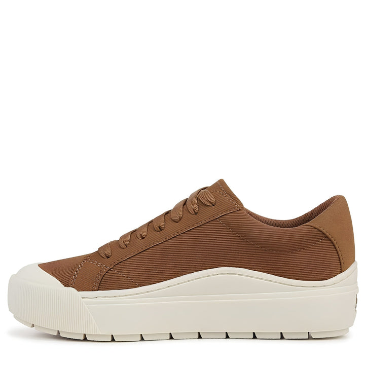Comfortable Trainers for Women with Textured Upper Lace Up Chunky Platform Sole Low Top Style