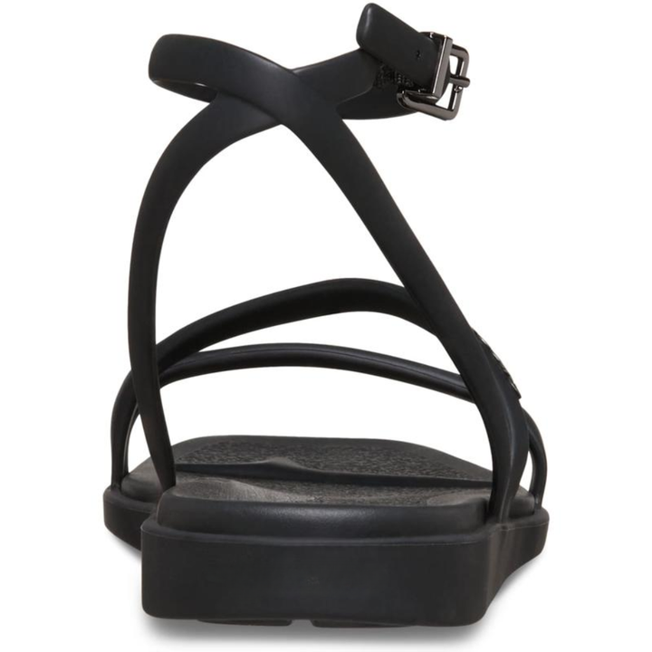 Comfortable Strappy Sandals for Women with Thin Toe Loop Ankle Buckle Flat Minimalist Style