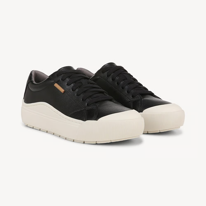 Comfortable Trainers for Women with Textured Upper Lace Up Chunky Platform Sole Low Top Style