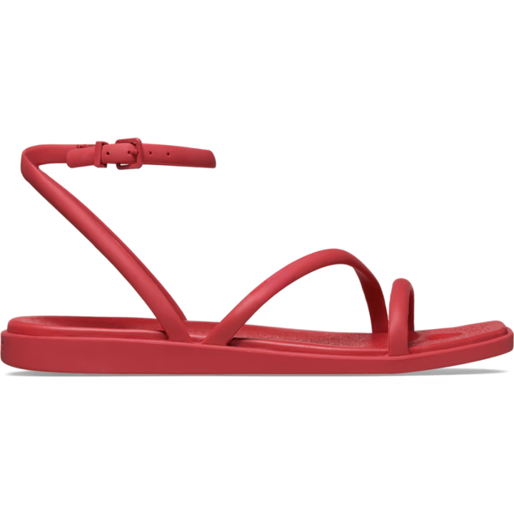 Comfortable Strappy Sandals for Women with Thin Toe Loop Ankle Buckle Flat Minimalist Style