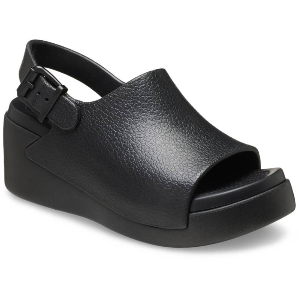 Comfortable Platform Sandals for Women with Wide Band Slingback Strap Chunky Wedge Slide Style