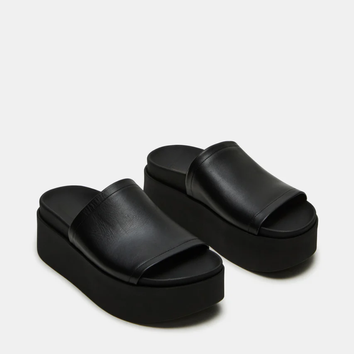 Comfortable Platform Sandals for Women with Wide Single Band Chunky Flatform Slide Style
