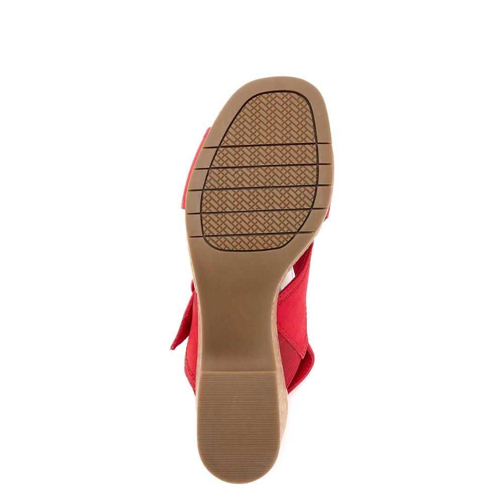 Comfortable Block Heel Sandals for Women with Crossover Strap Cork Platform Ankle Strap Style