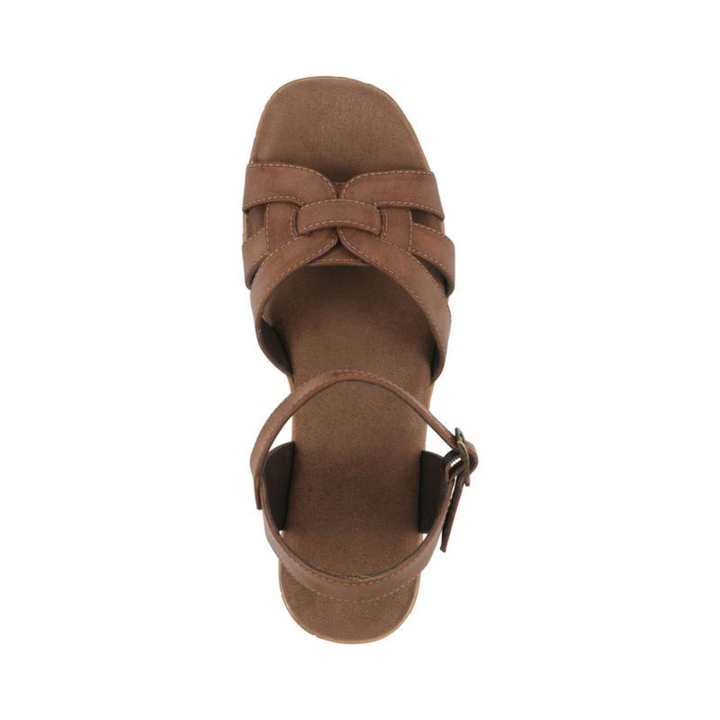 Comfortable Block Heel Sandals for Women with Woven Strap Cork Platform Ankle Strap Style