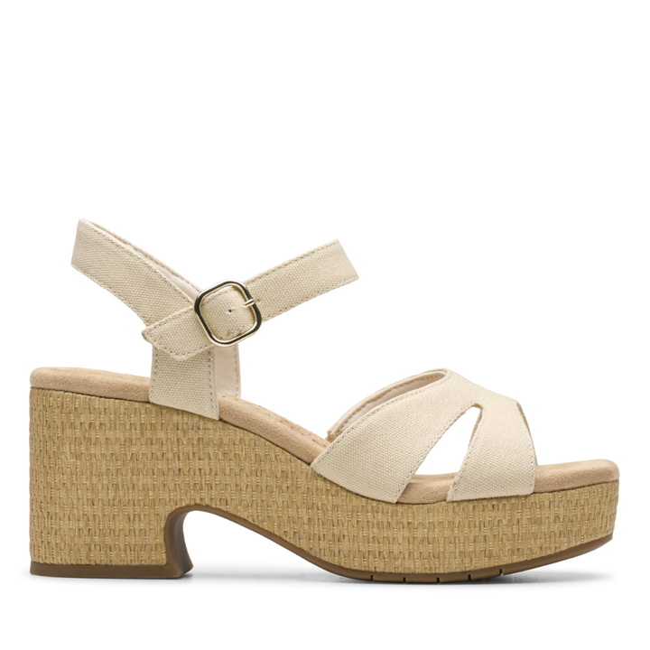 Comfortable Block Heel Sandals for Women with Crossover Strap Espadrille Platform Ankle Strap Style