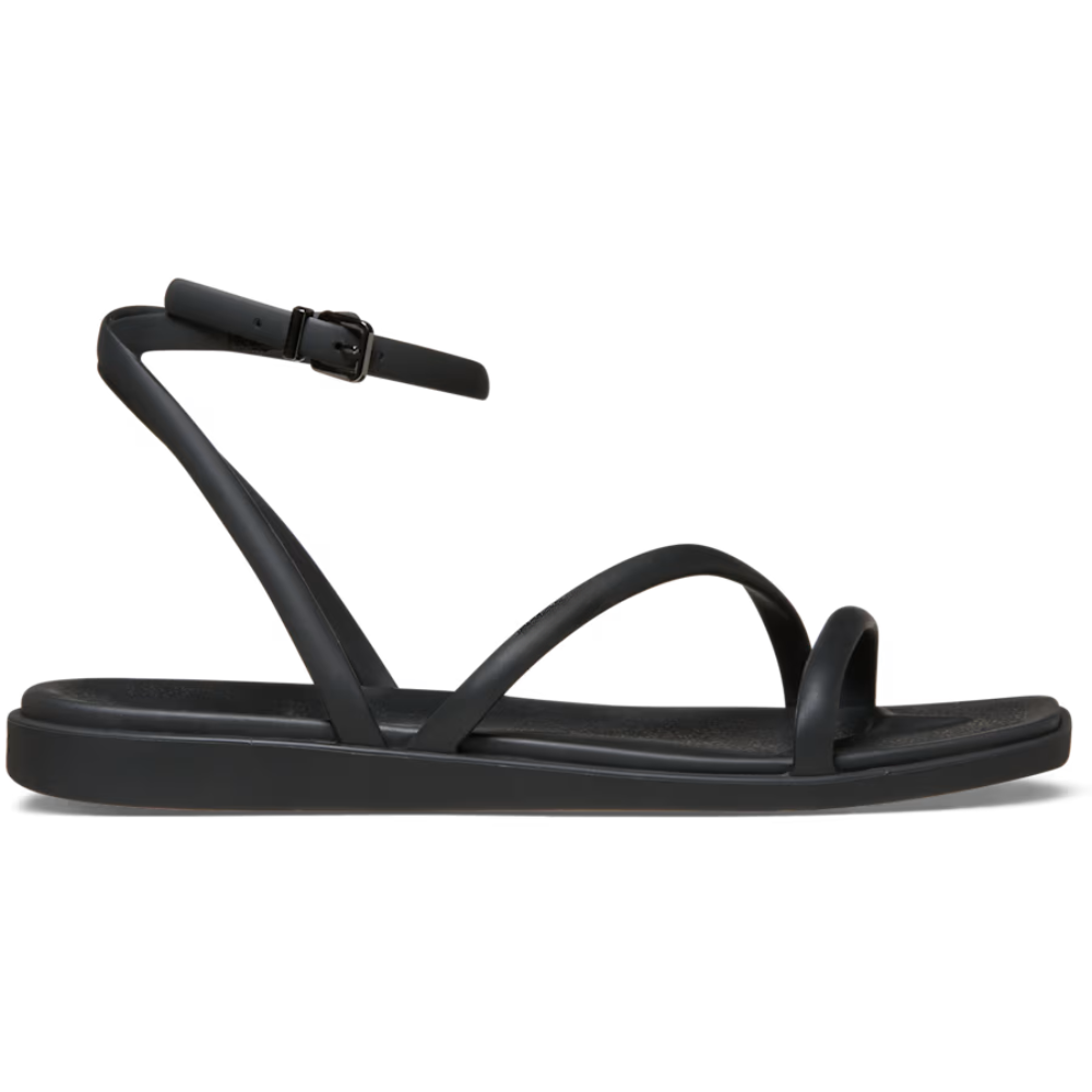 Comfortable Strappy Sandals for Women with Thin Toe Loop Ankle Buckle Flat Minimalist Style