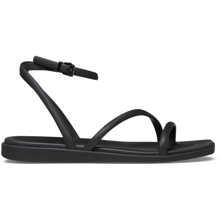 Comfortable Strappy Sandals for Women with Thin Toe Loop Ankle Buckle Flat Minimalist Style