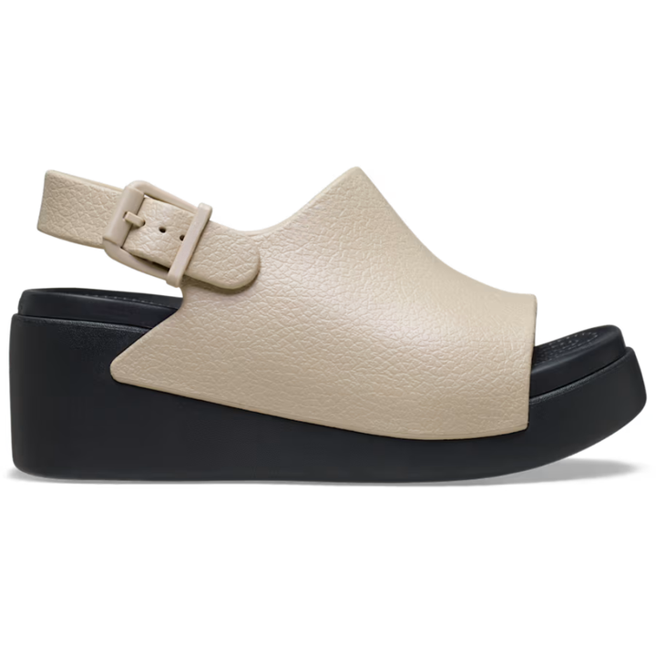 Comfortable Platform Sandals for Women with Wide Band Slingback Strap Chunky Wedge Slide Style