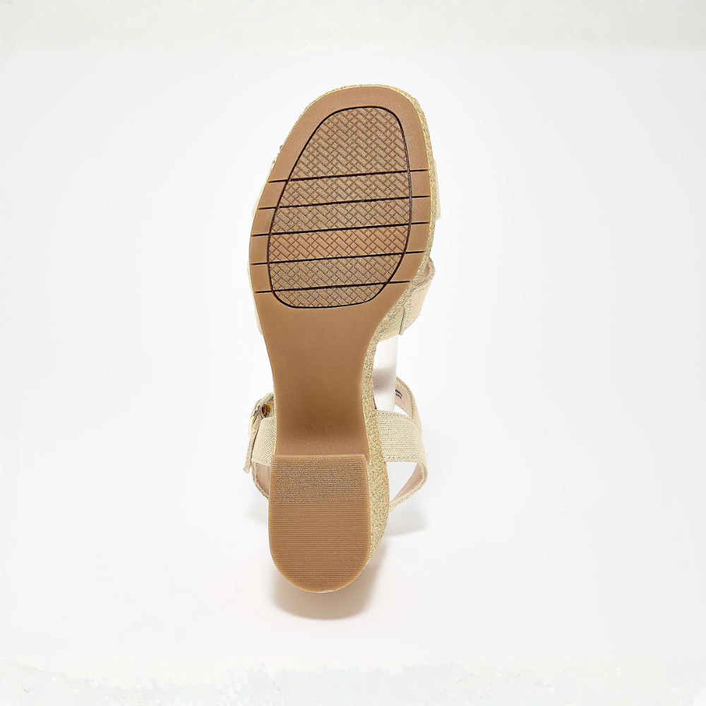 Comfortable Block Heel Sandals for Women with Crossover Strap Espadrille Platform Ankle Strap Style