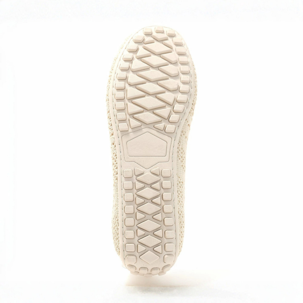 Comfortable Loafers for Women with Crochet Knit Upper Penny Strap Cushioned Slip On Flat Style